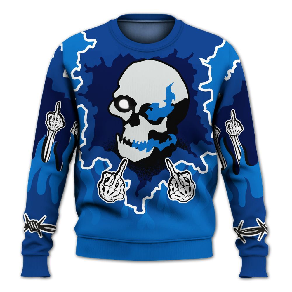Sweatshirt To Match Blueberry 12s - F Around Find Out Graphic Trapped All Over Print