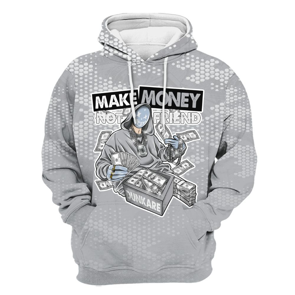 Hoodie To Match Low OG Wolf Grey 1s - Make Moneys Unique All Over Print