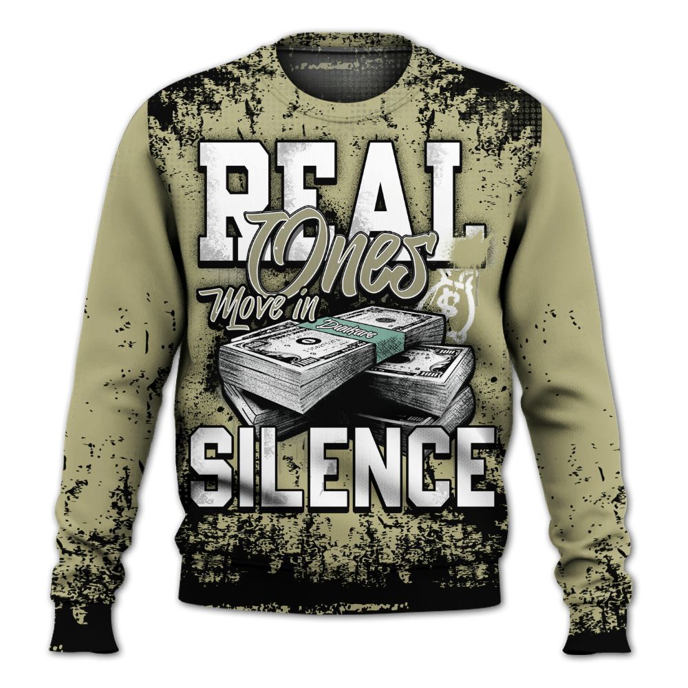 Sweatshirt To Match Dunk Low Suede Olive Aura - Move In Silence Money Street Retro All Over Print