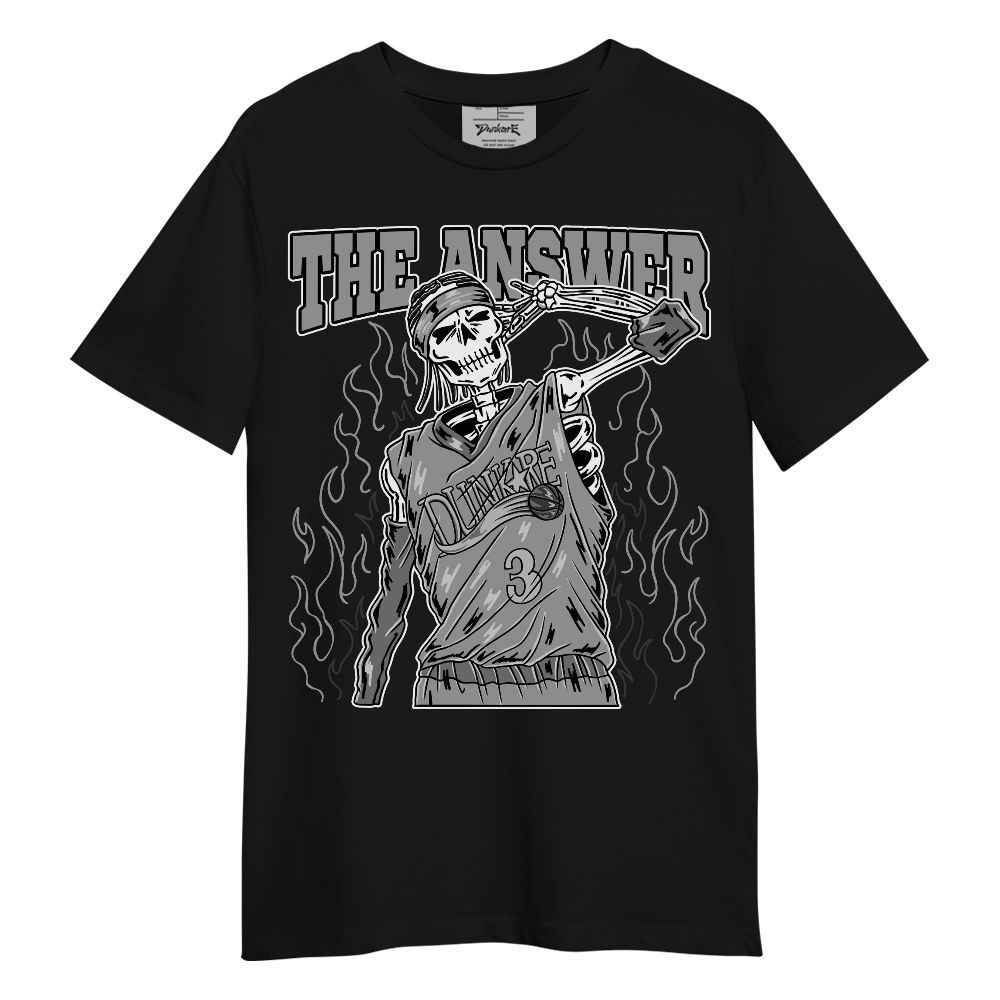 Shirt To Match Black Wolf Grey 12s - Allen Answer Skeleton Unisex Shirt