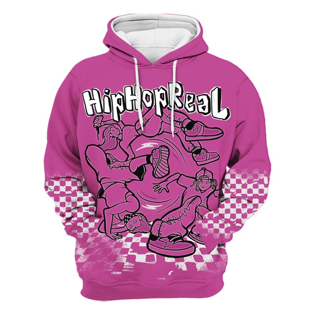 Hoodie To Match Dunk Low Active Fuchsia - Feel Life Street Style All Over Print