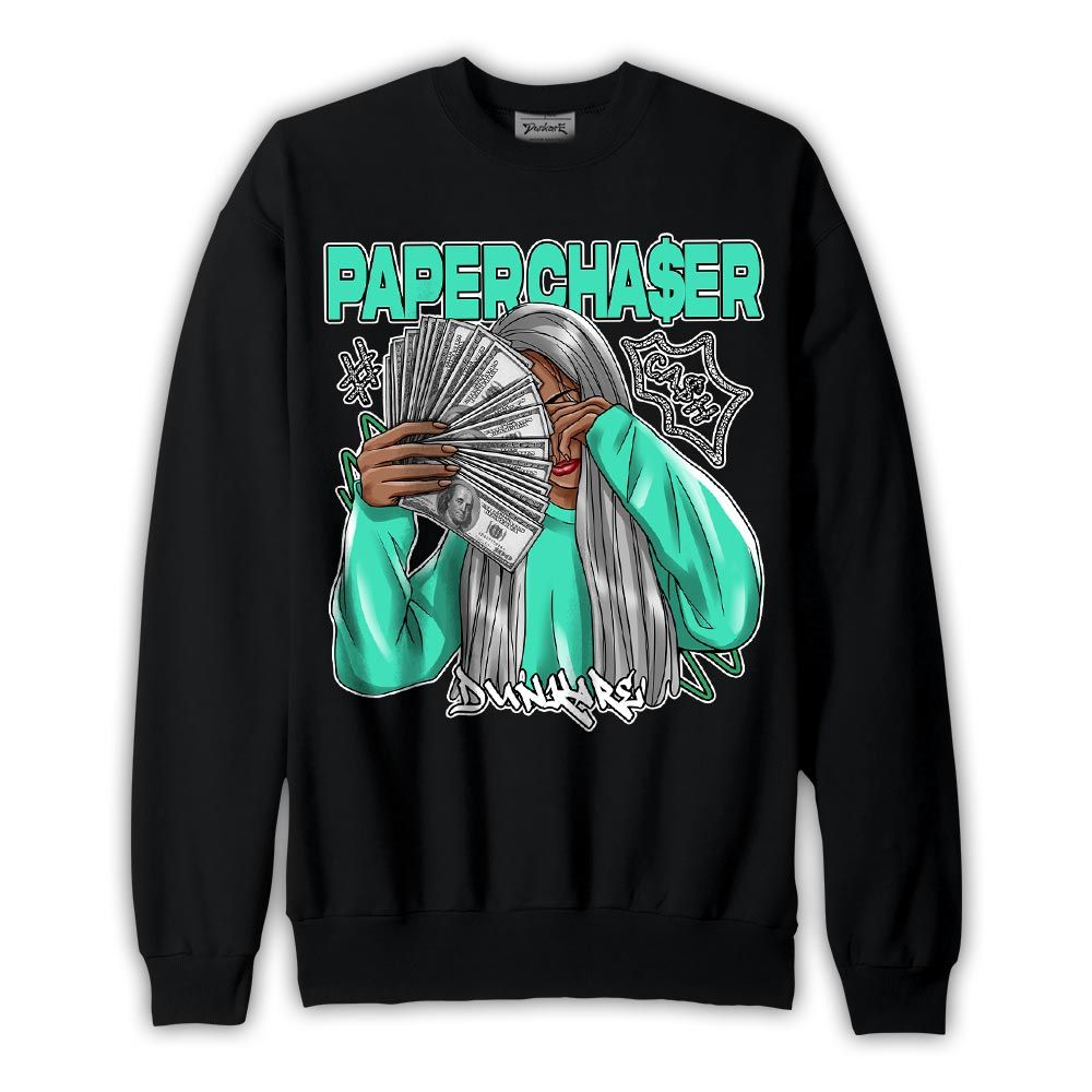 Sweatshirt To match Black Green Glow 3s Sweatshirt - PaperChase Unique Graphic