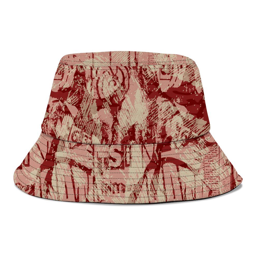 Bucket Hat To Match Valentines Day 3s - Grunge Pattern Graphic