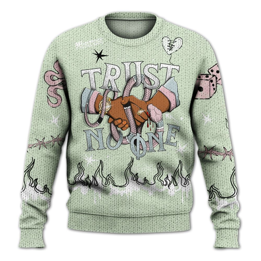Sweater To Match Spring Is In The Air 3s - Trust No One Snake-Bite Doodle Crayon Graphic