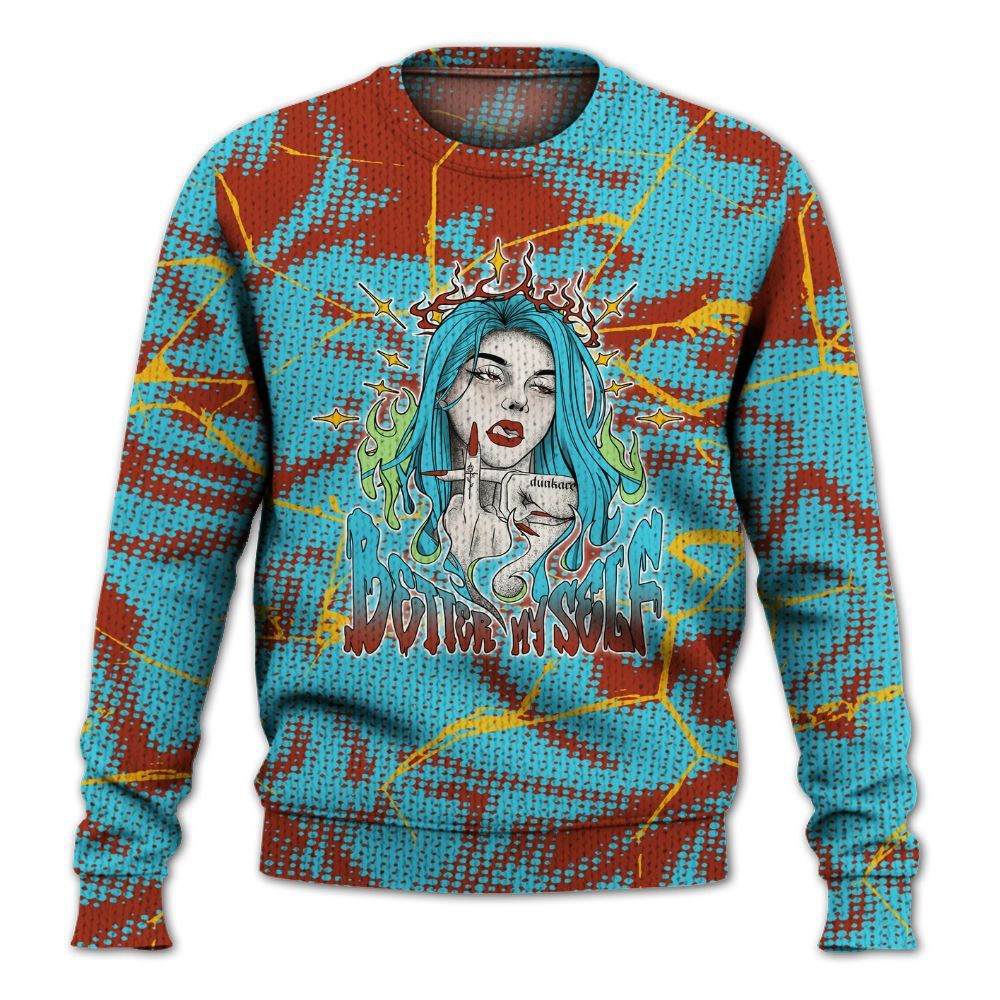 Knitted Sweater To Match SB Dunk Di'Orr Greenwood - My-Self Crack Unique