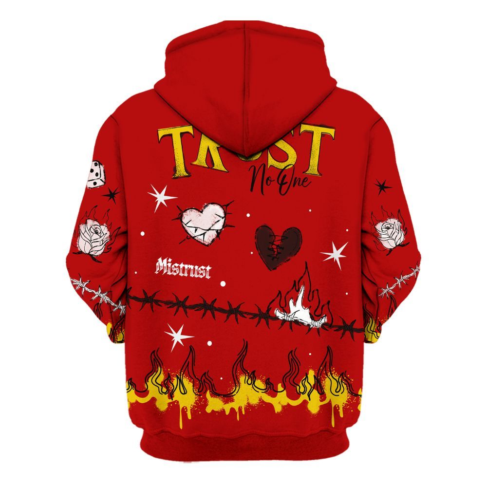 Hoodie To Match Low Lucky Cat 1s - Trust No One Snake-Bite Doodle Crayon All Over Print