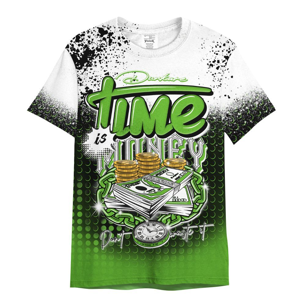 Shirt To Match Air Foamposite One Volt - Halftone Time Is Money All Over Print
