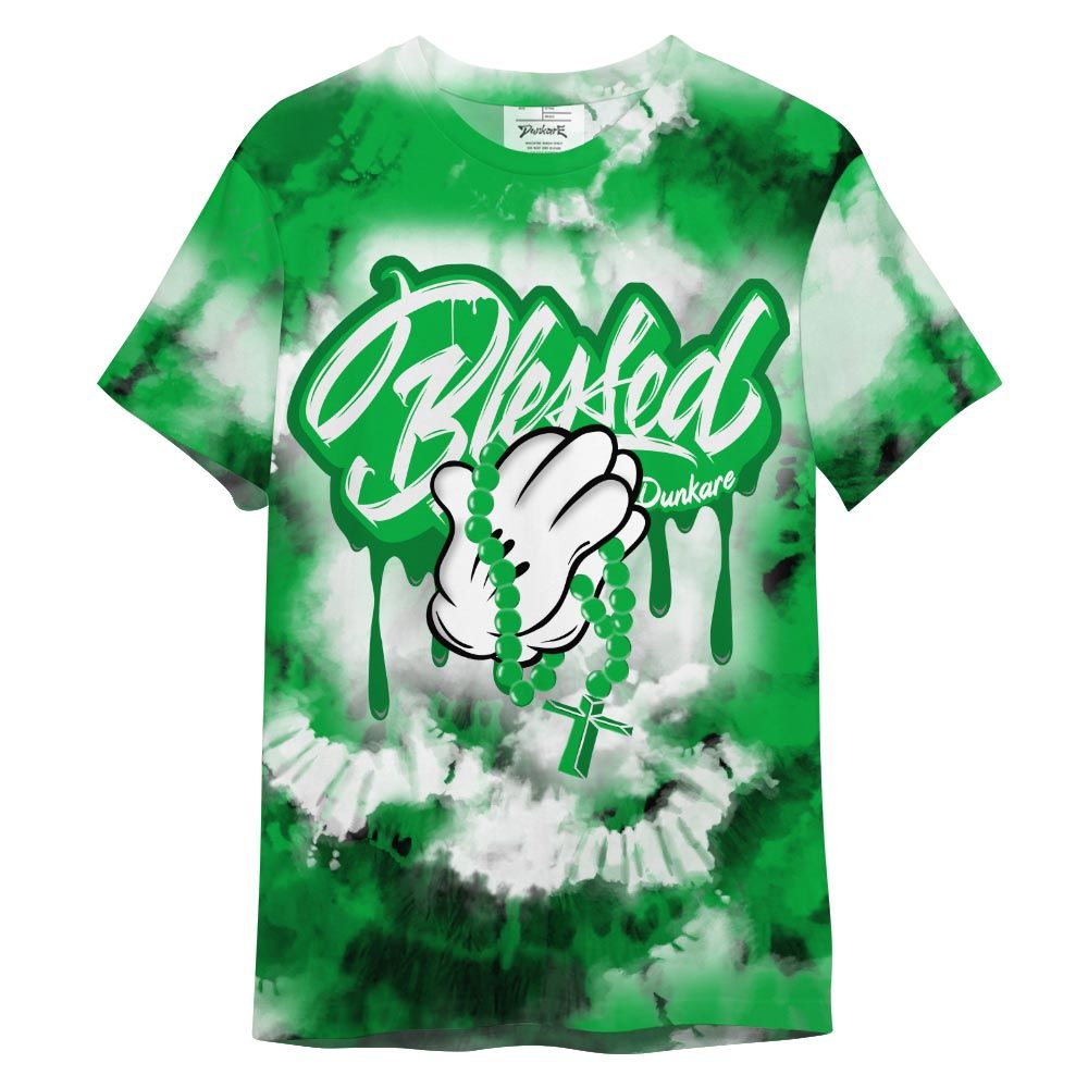 Shirt To Match Shirt Streetwear God Blessed Drip Tie Dye, Lucky Green 5s T-- To Match Sneaker Lucky Green 5s Graphic Tee NCT