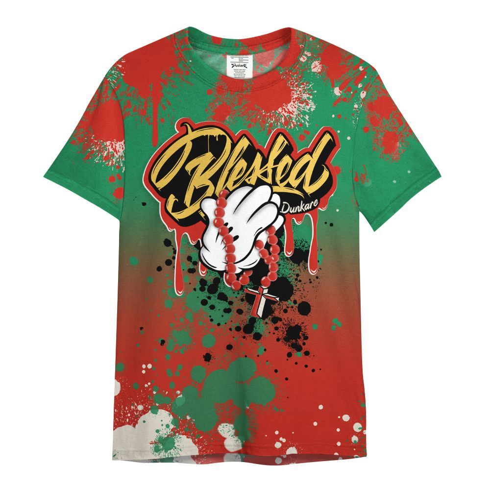 Shirt To Match Retro El Vuelo 3s Shirt, God Blessed Ink Drip All Over Print