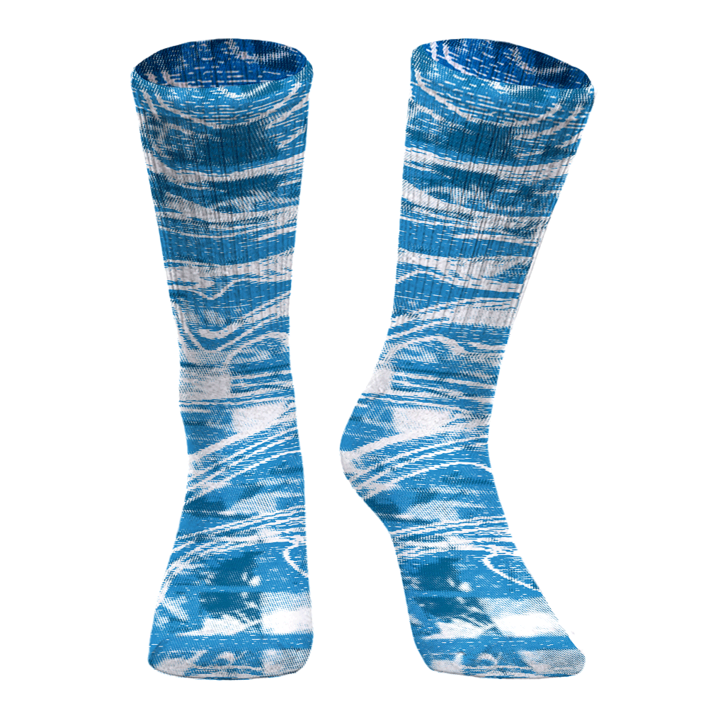 Sock To Match Powder Blue 9s - Blurry Abstract Graphic Unisex