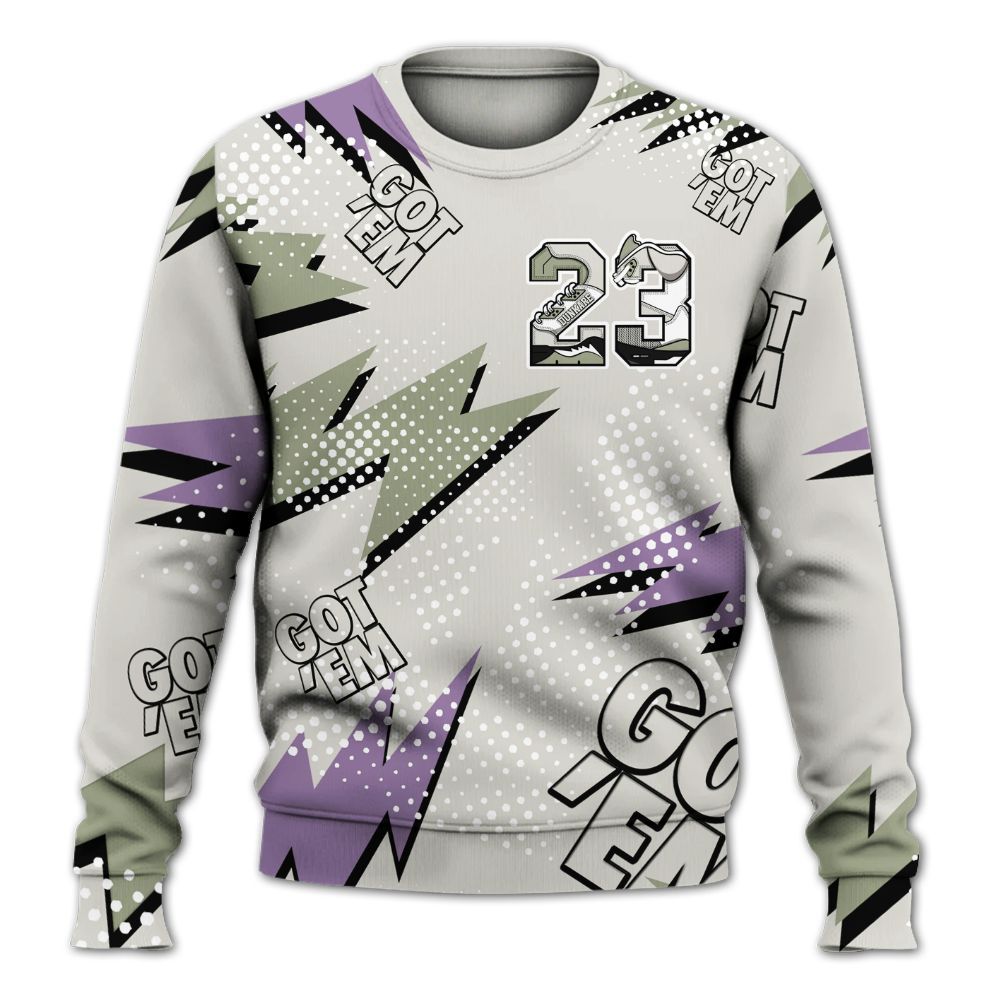 Sweatshirt To Match Dunk Low Floral Swoosh 2025 - Custom Name Number 23 5s All Over Print