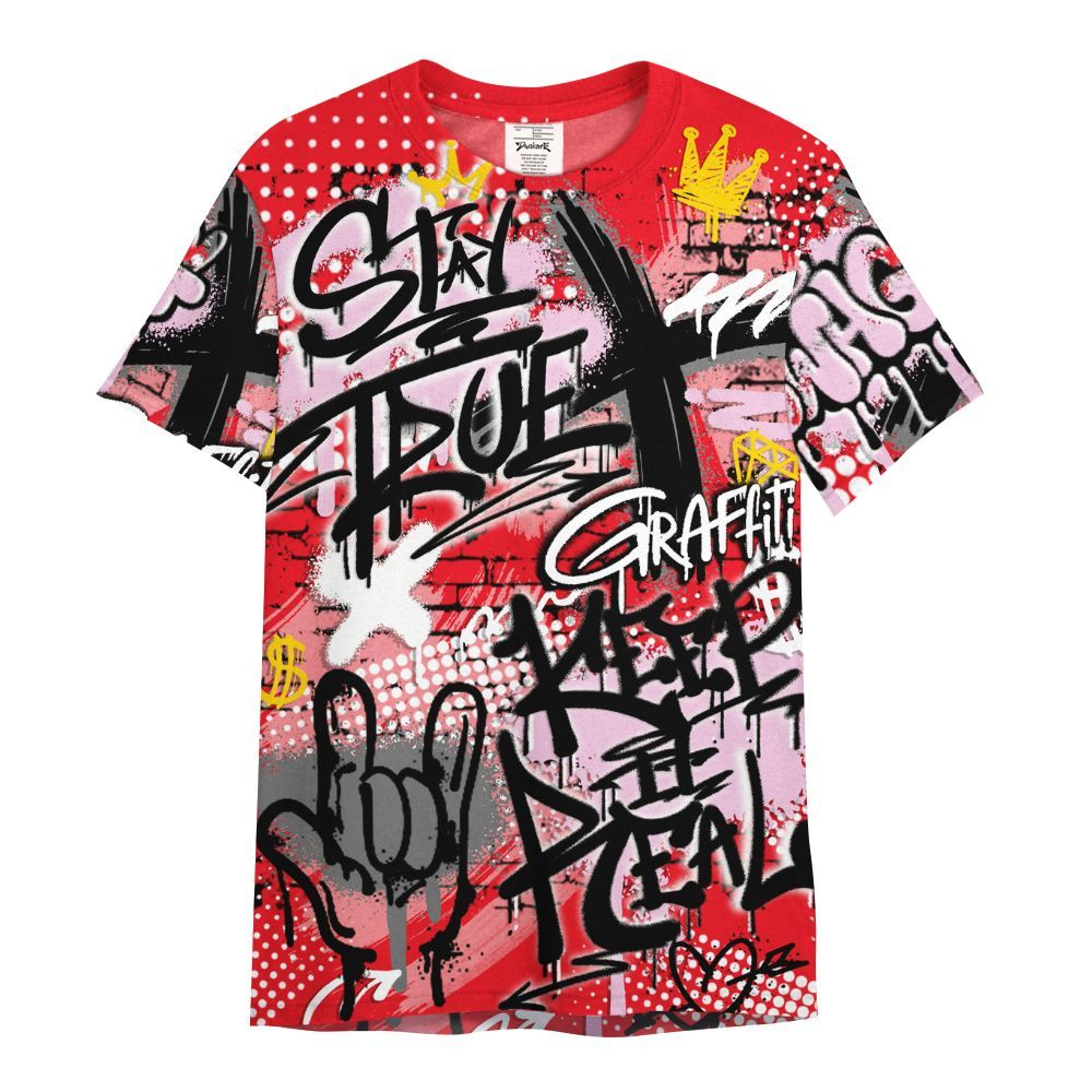 Shirt To Match Zoom Vomero 5 Valentine's Day 2025 - True It Real Graffiti Streetwear All Over Print