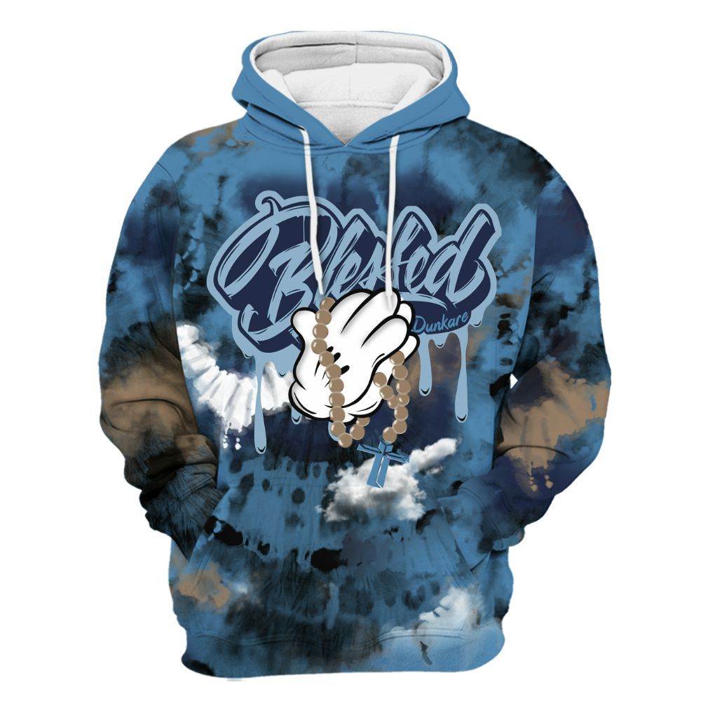 Hoodie To Match Air Force 1 Stash - God Blessed Tie Dye All Over Print