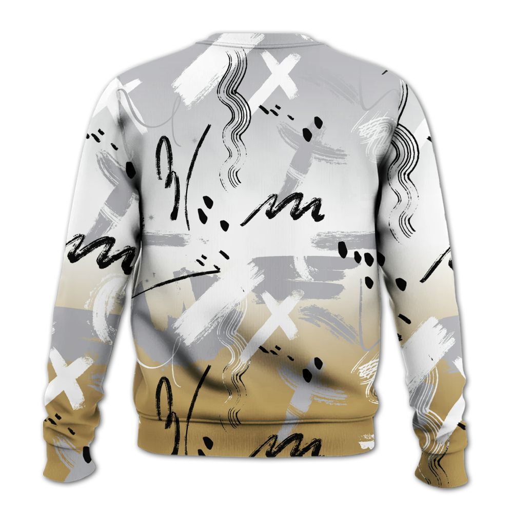 Sweatshirt To Match Kobe 4 Gold Medal - Money Hustle Grind Pray All Over Print
