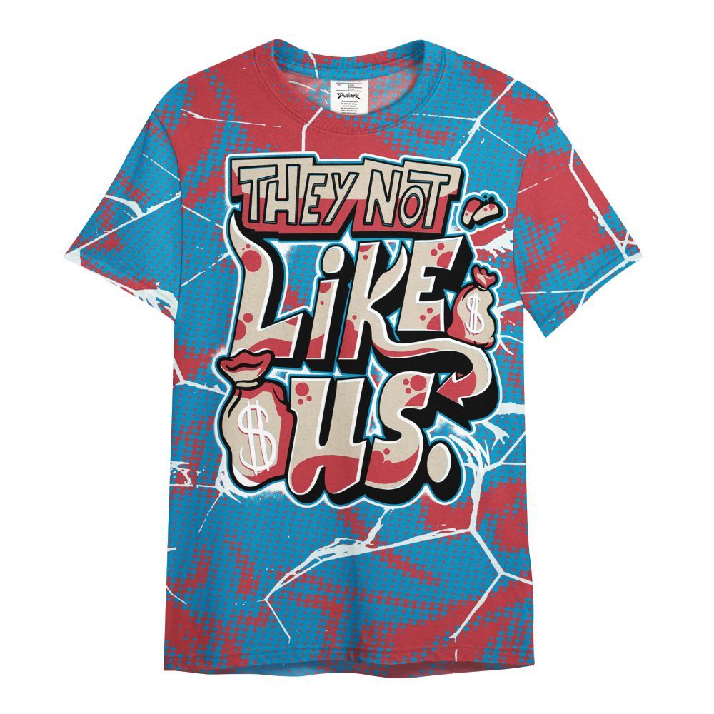 Shirt To Match High OG University Red Dark Powder Blue 1s - Dislike Us Graphic All Over Print