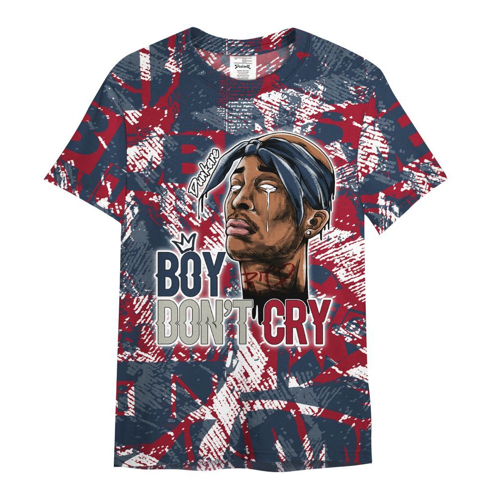 Shirt To Match Navy Blue 2024 6s - Boiz Ain't Cry Unique Abstract All Over Print