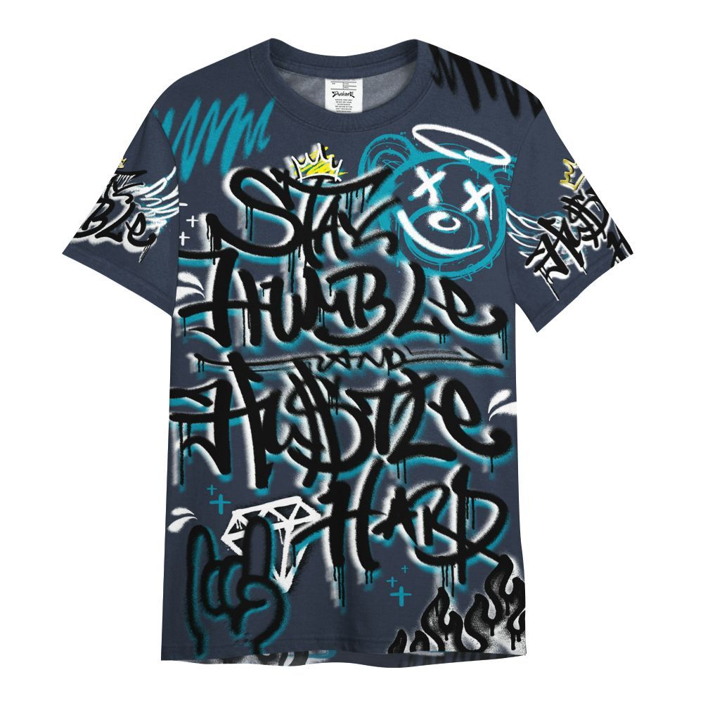 Shirt To Match Retro Obsidian 13s - Humble Drip Streetwear Graffity All Over Print