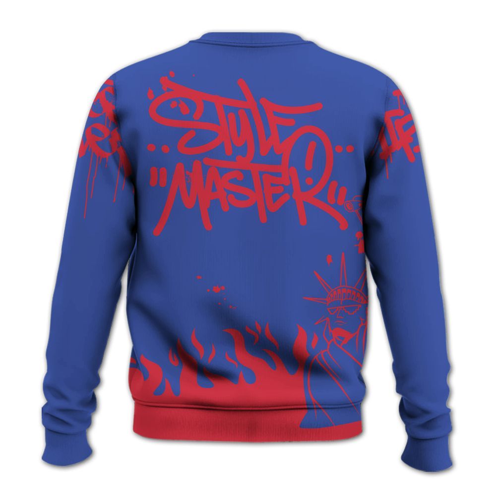 Sweatshirt To Match Air Griffey Max USA Red White Blue 1s - Graphic Fck Around Find Out All Over Print