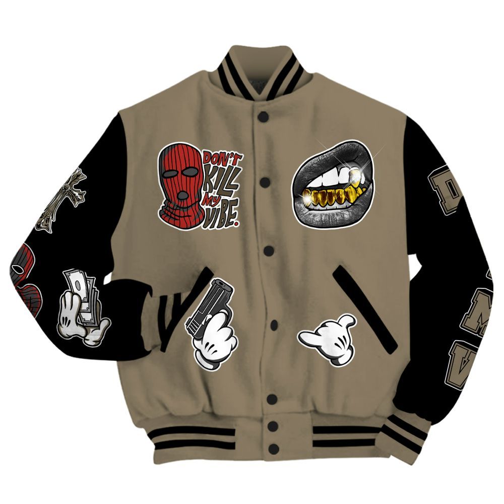 Varsity Jacket To Match Olive 9s - Vibe.Unique All Over Print