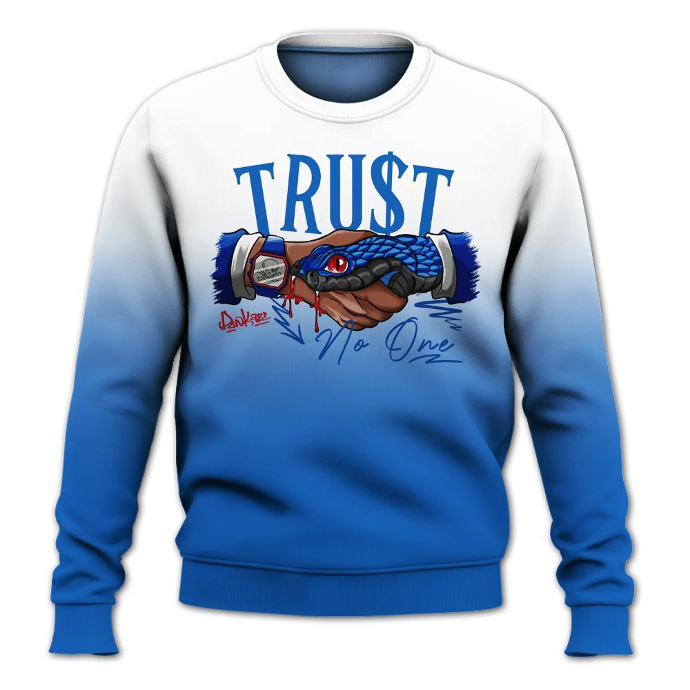 Sweatshirt To Match Kobe 6 Game Royal - Snake Trust No One Drip All Over Print