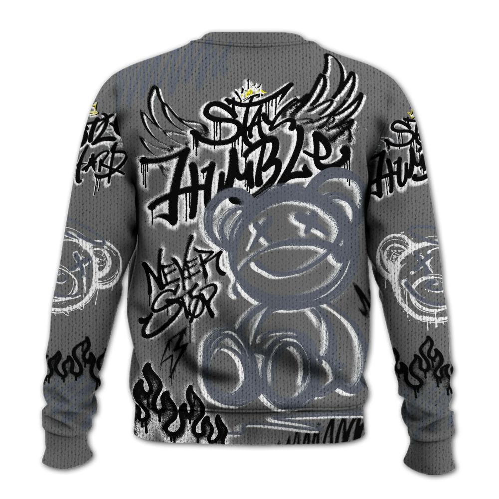Knitted Sweater To Match Cool Grey 6s - Humble Drip Streetwear Graffity