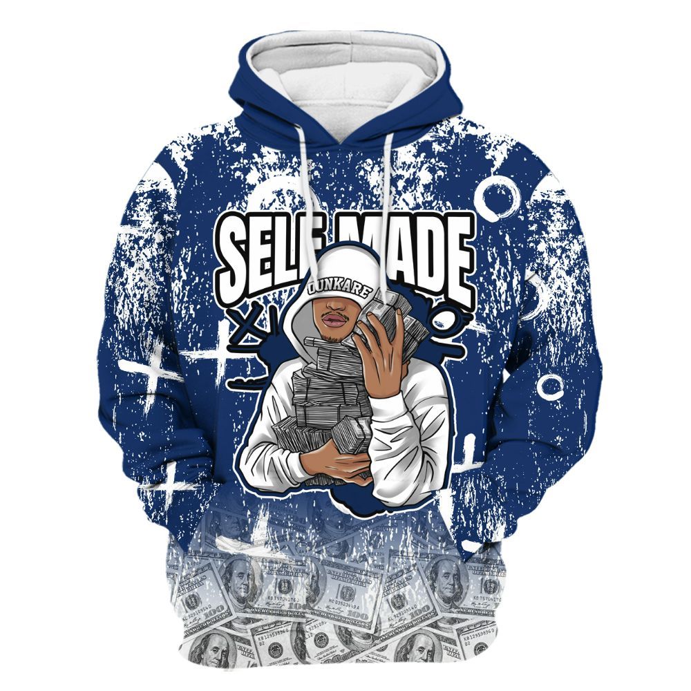 Hoodie To Match High OG Deep Royal Blue 1s - Selfmade Unique Drip All Over Print