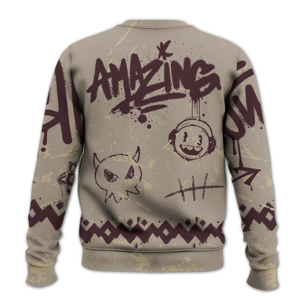 Sweatshirt To Match AMM Retro Phantom 4s - Friday Sneaker Crayon All Over Print