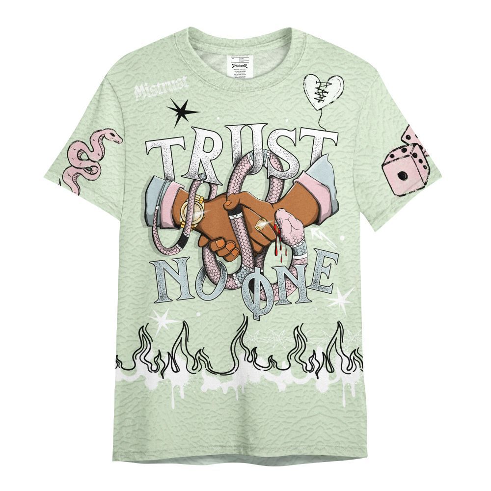 Shirt To Match Spring Is In The Air 3s - Trust No One Snake-Bite Doodle Crayon All Over Print