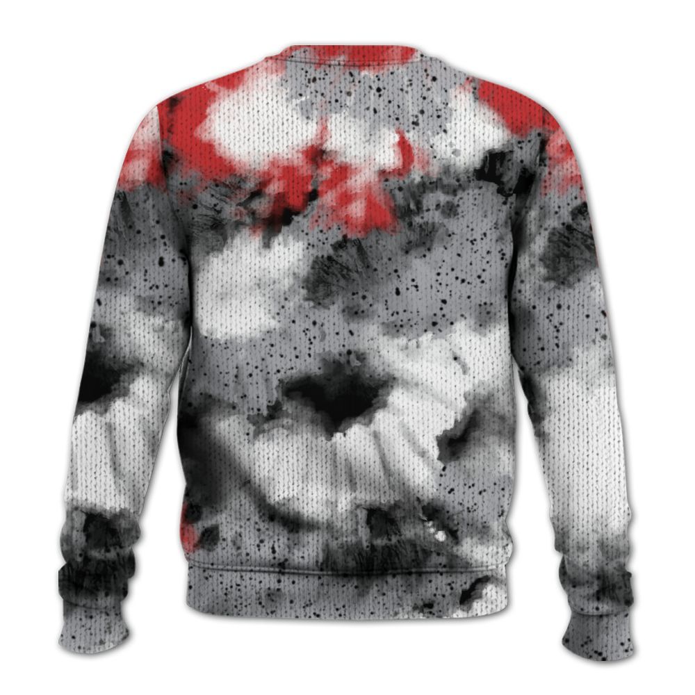 Knitted Sweater To Match White Cement 4s - Tie Dye FK Around Find Out