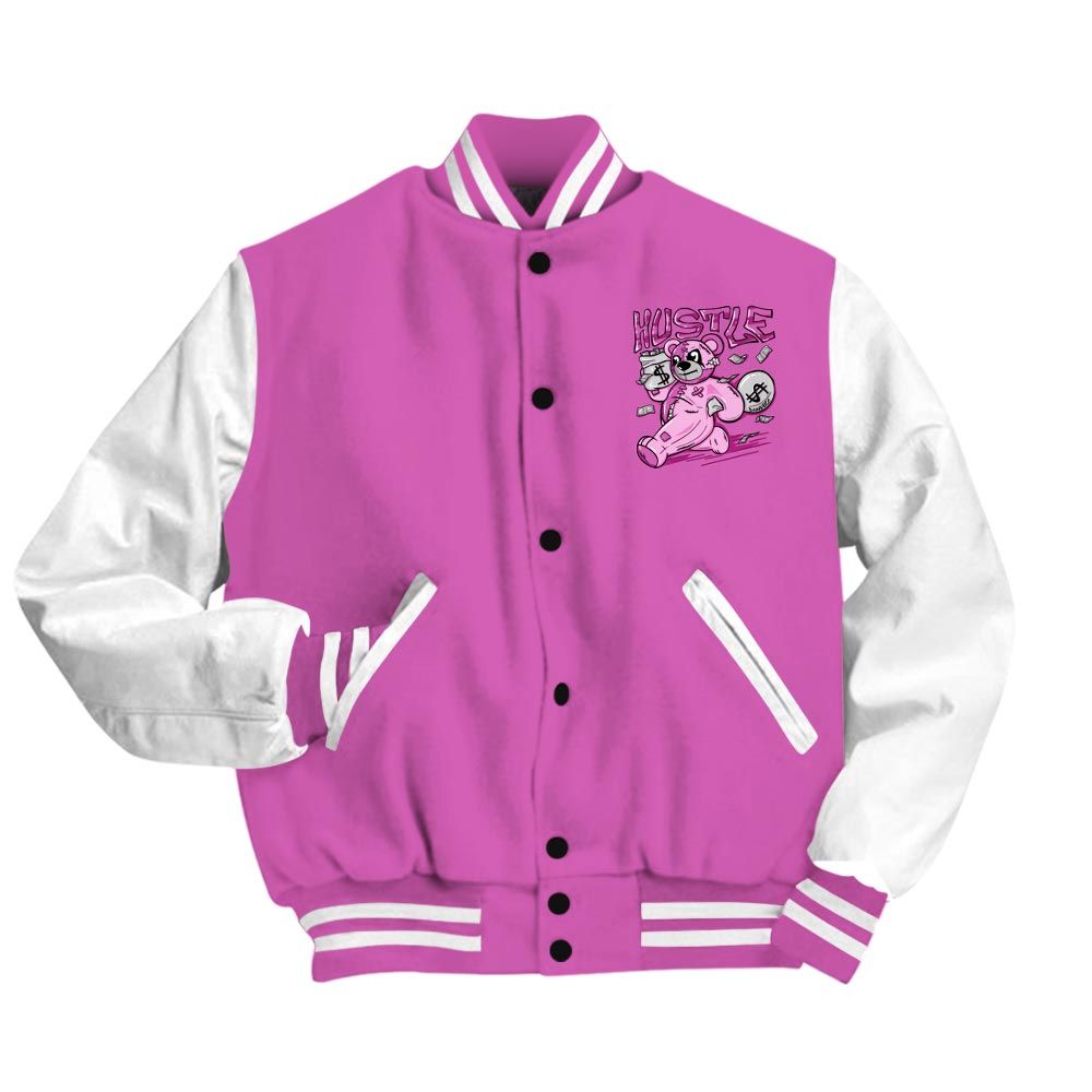 Varsity Jacket To Match Hyper Violet 4s Vasity Jacket - Hustles Bear Vasity Jacket Unisex