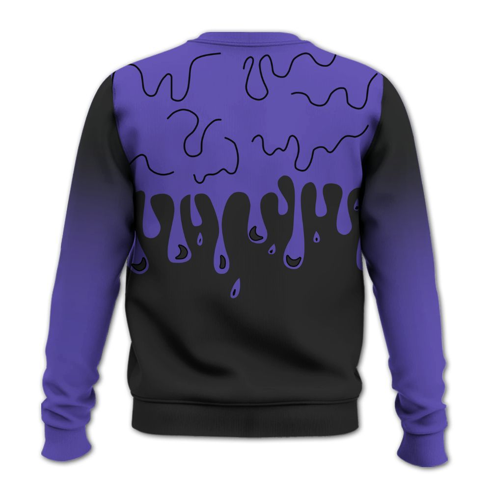 Sweatshirt To Match SB Dunk Low Purple Lagoon - Trust No One Drip All Over Print