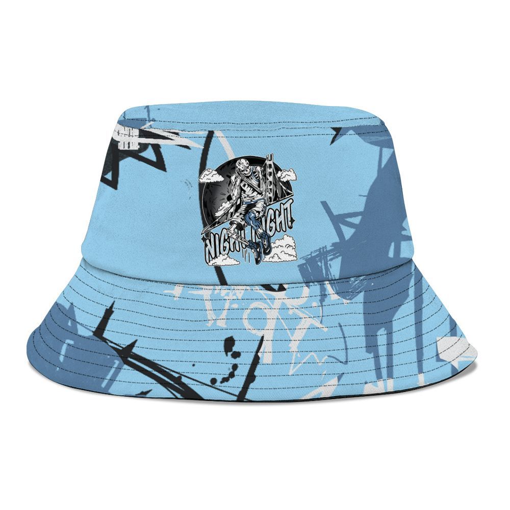 Bucket Hat To Match Legend Blue 11s - Seeya Skeleton Messyz Graphic