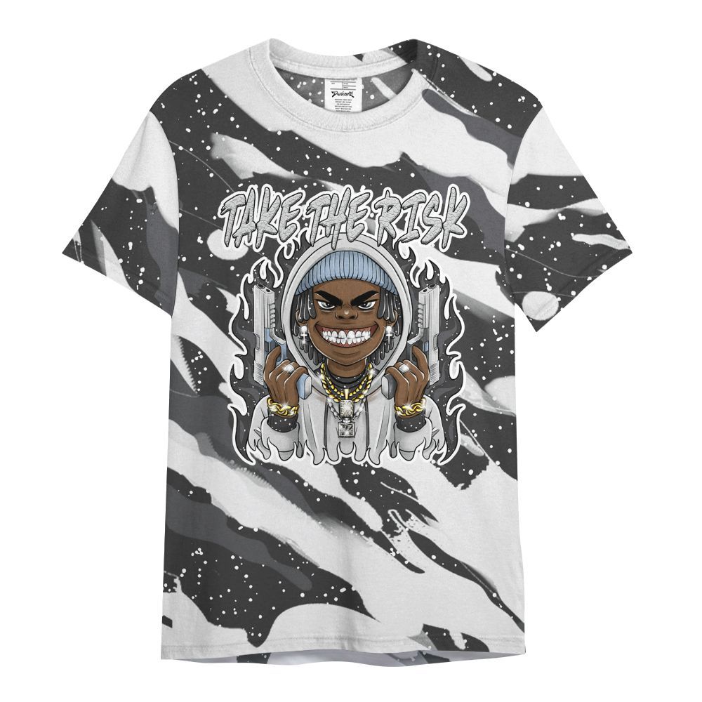 Shirt To Match Reverse Black White 6s - Take The Risk Colored All Over Print