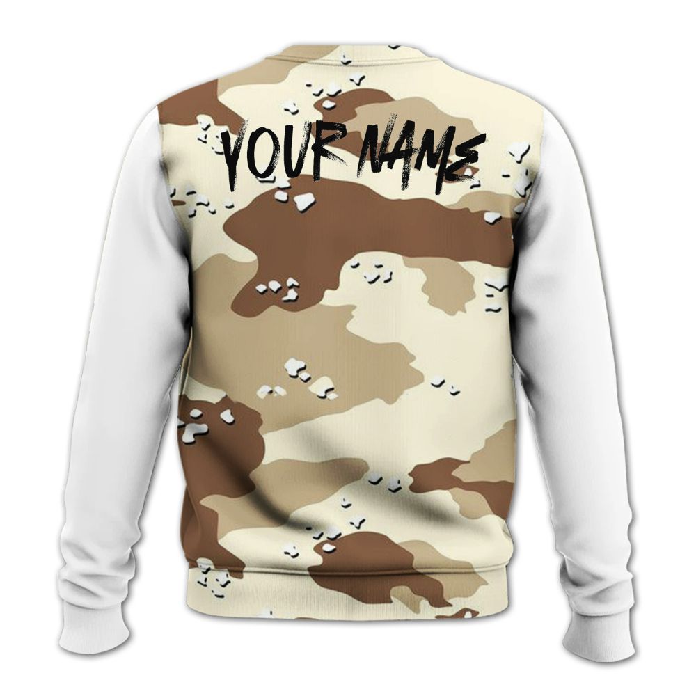 Sweatshirt To Match Desert Camo 3s - Custom Name Bad Girl HAHA All Over Print