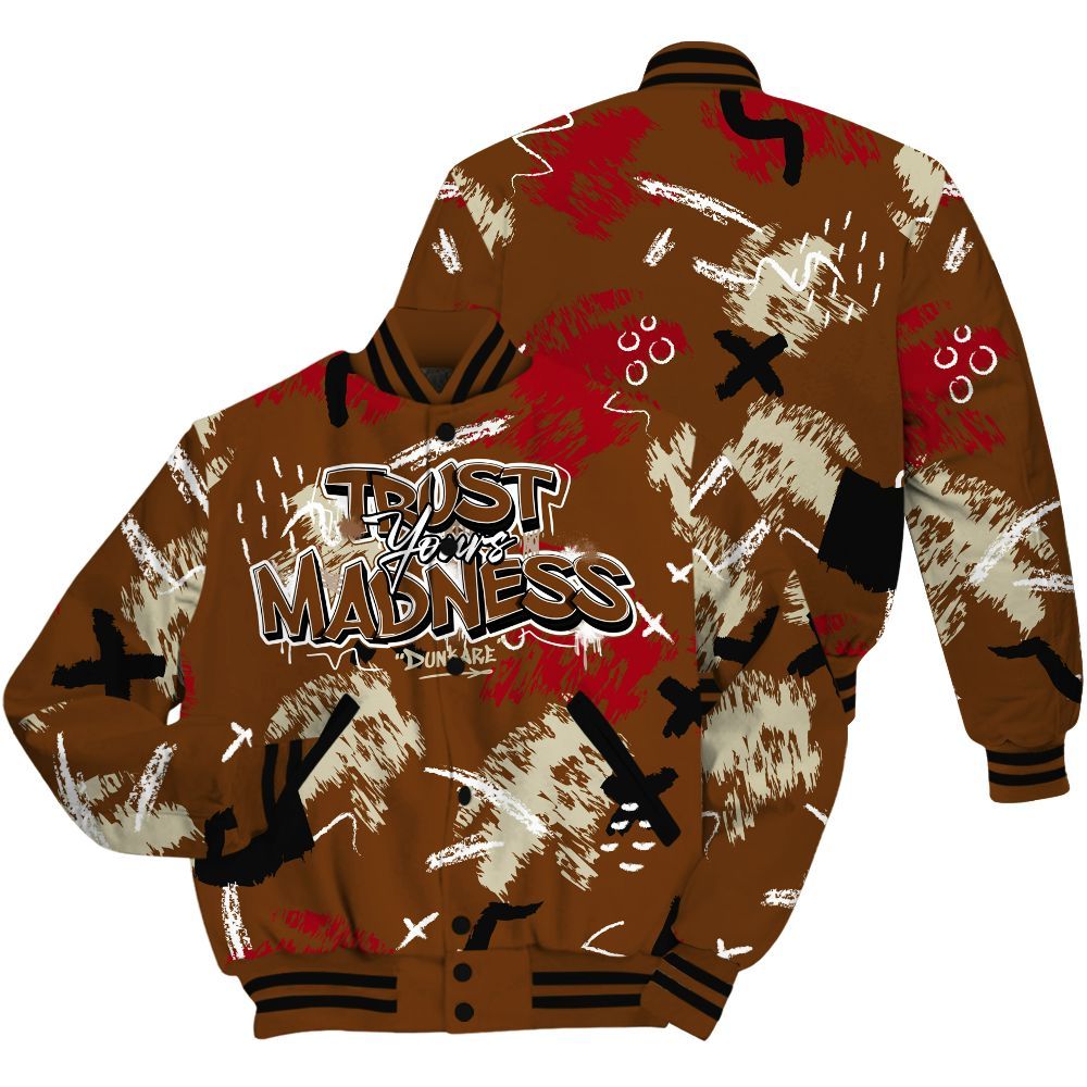 Varsity Jacket To Match Archaeo Brown 5s - Trust Your Madness Retro All Over Print
