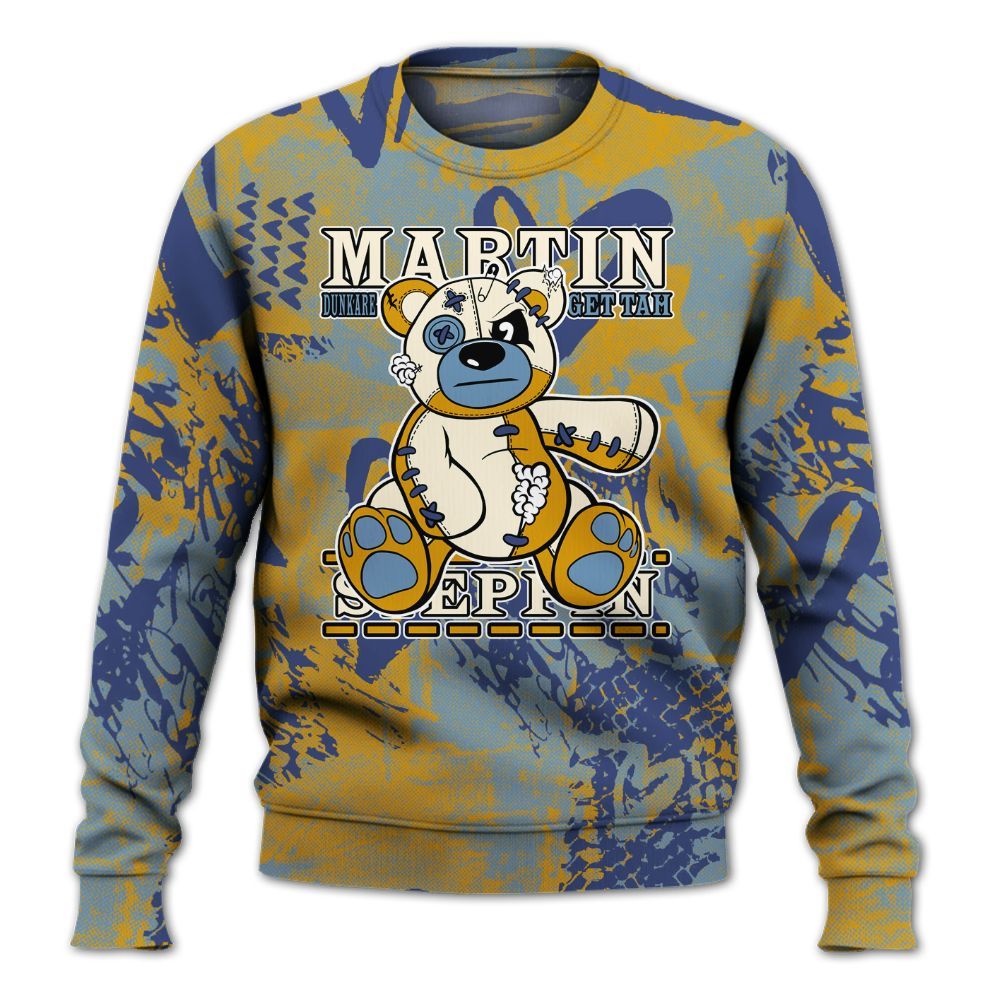 Sweatshirt To Match High OG First In Flight 1s - Tah Steppin Bear Heart Grunge All Over Print