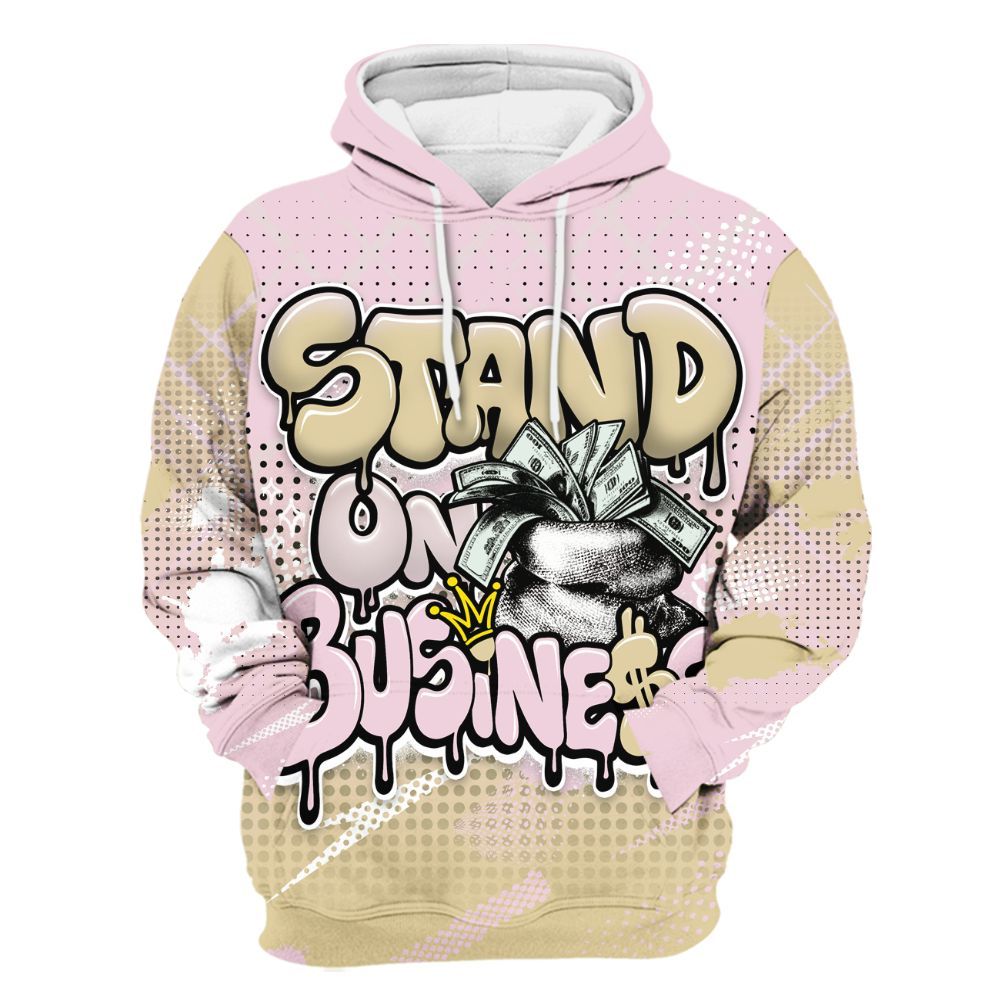 Hoodie To Match Denim Iced Carmine 4s - Halftone Stand Business Dripping All Over Print