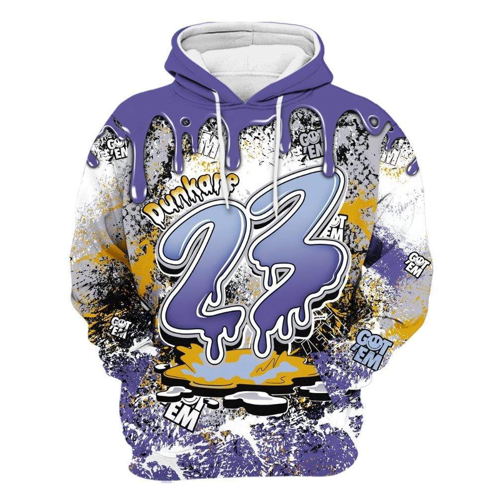 Hoodie To Match Lakeshow 4s - Dripping 23 Drip All Over Print