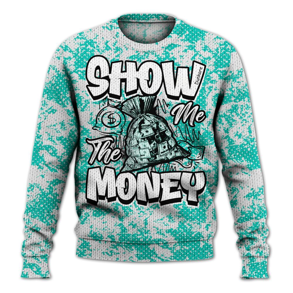 Knitted Sweater To Match Dunk Low Clear Jade - Show Me The Money Retro