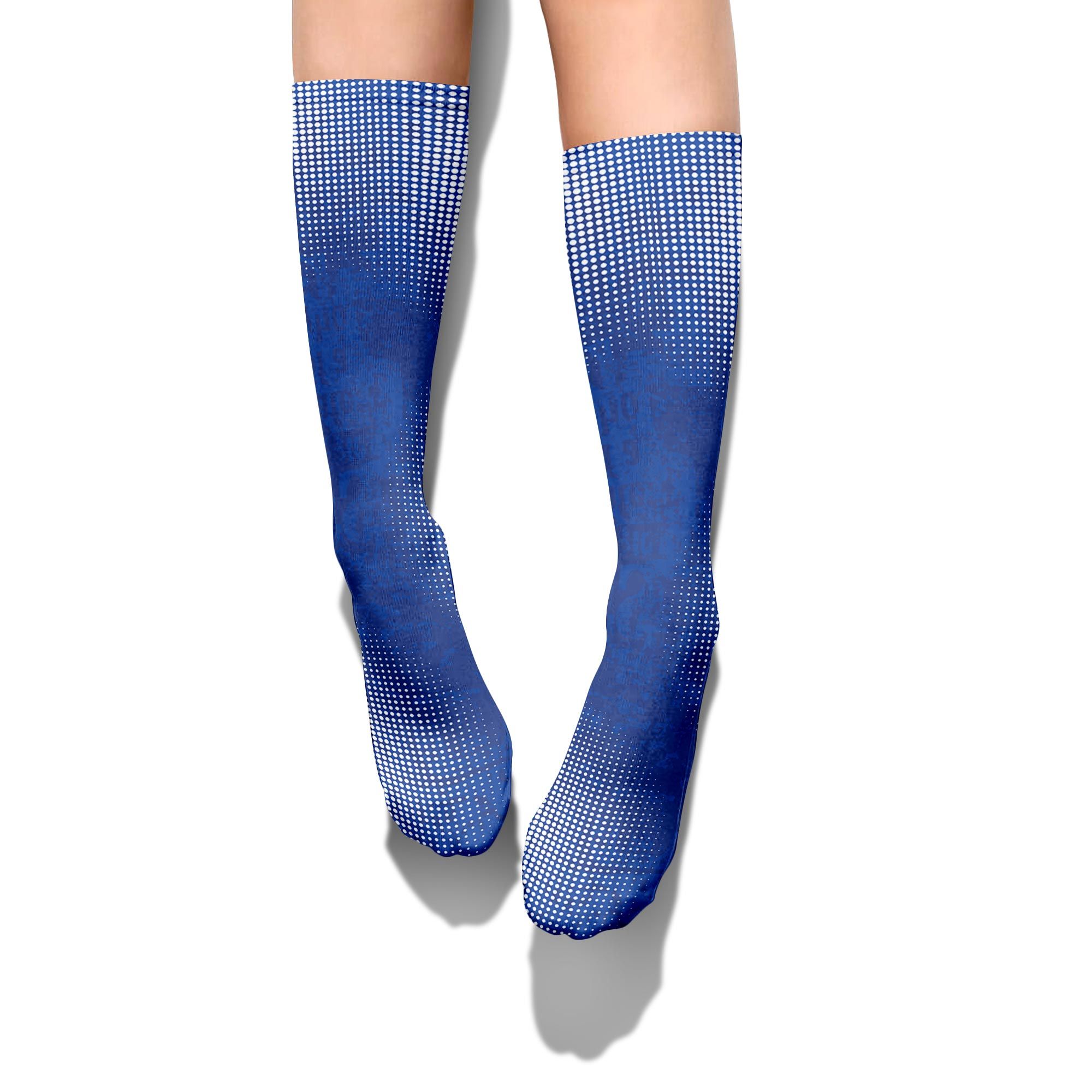 Sock To Match Air Foamposite One Royal - Glitch Text Graphic Unisex