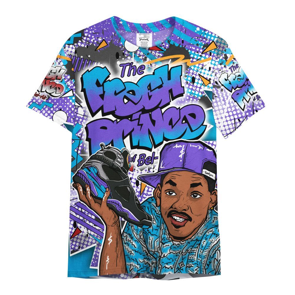 Shirt To Match Retro Aqua 8s - Fresh Sneaker 90s All Over Print