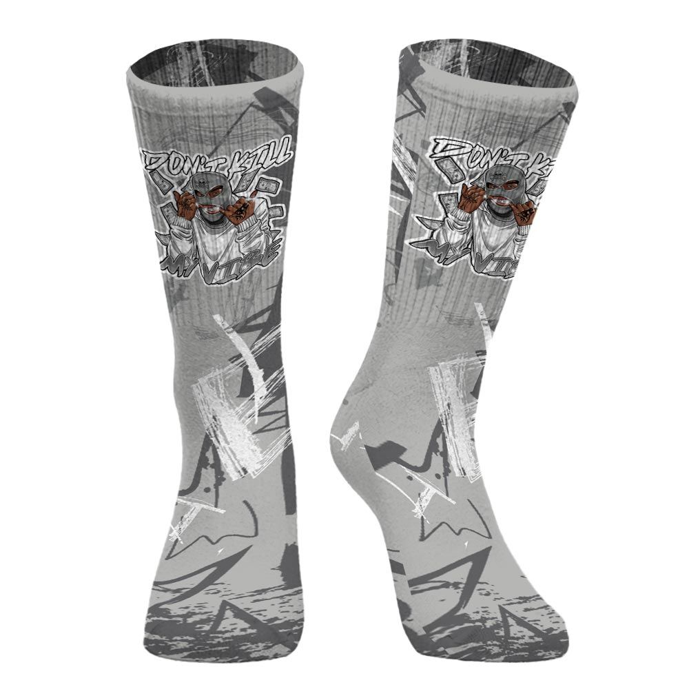 Sock To Match Retro Wet Cement 4s - Vibe.Unique Messyz