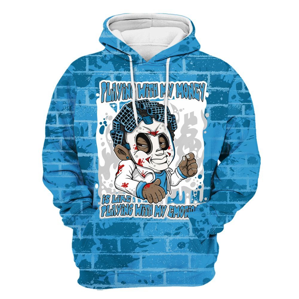 Hoodie To Match Powder Blue 9s - Playing With My Money Graphic Halloween All Over Print
