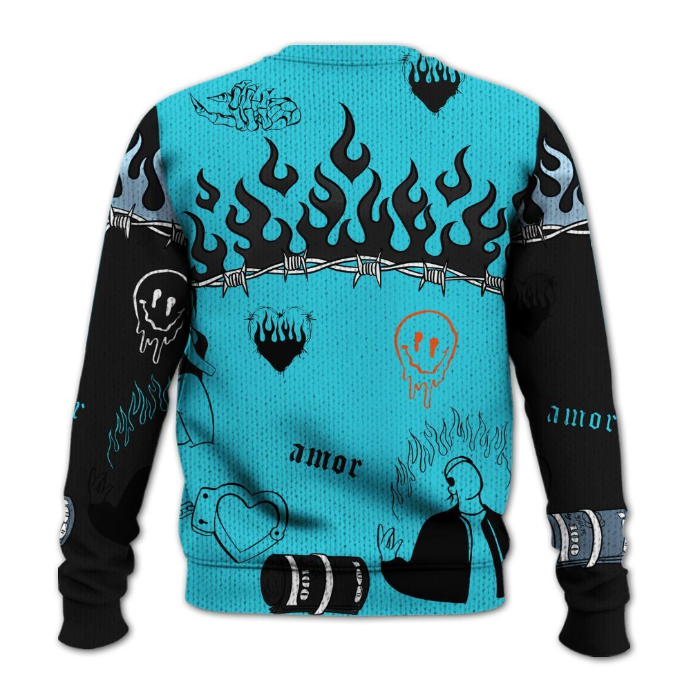 Sweater To Match Retro Gamma Blue 11s - Snake Trust No One Graphic