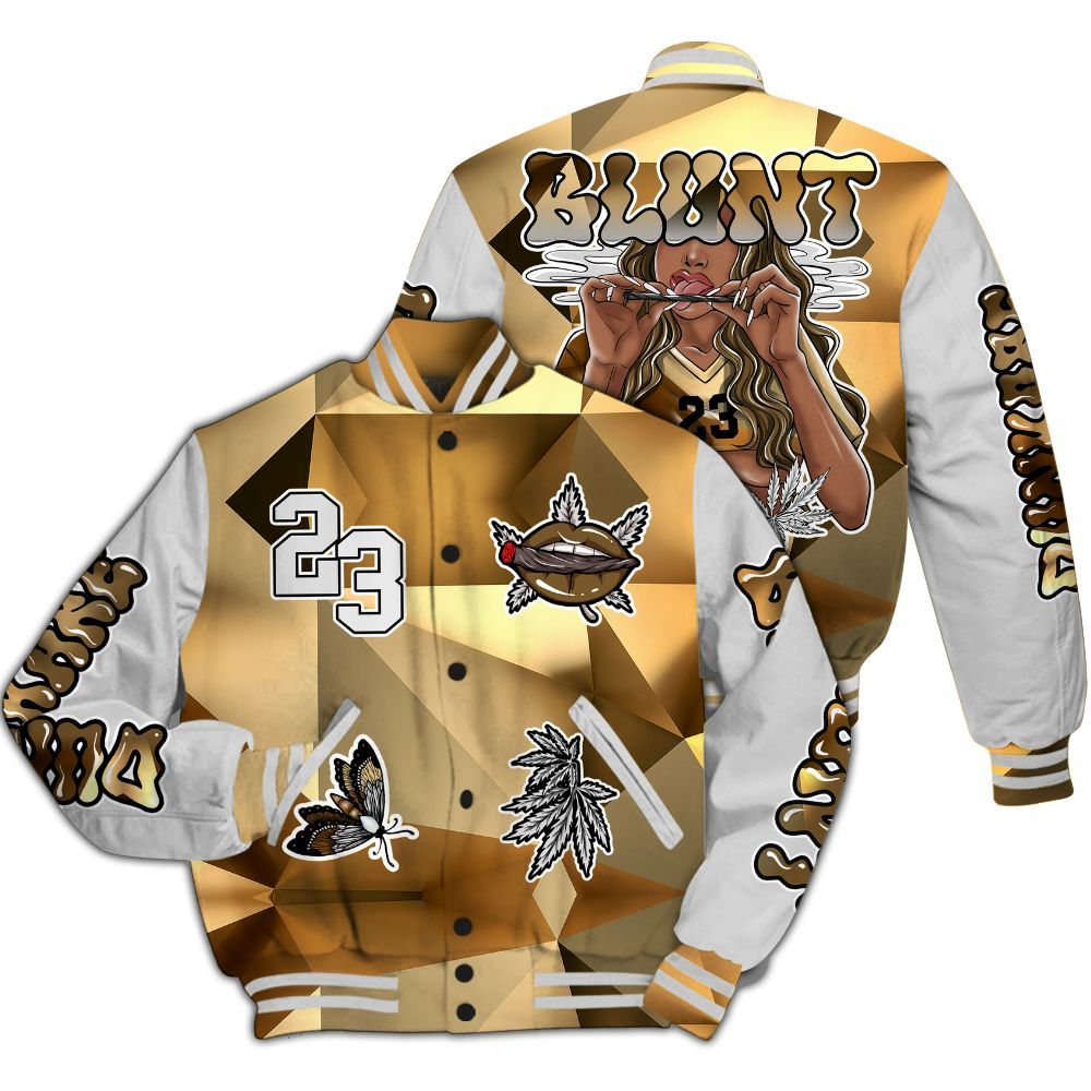 Varsity Jacket To Match NET Gold 4s - Bluntz Unique All Over Print