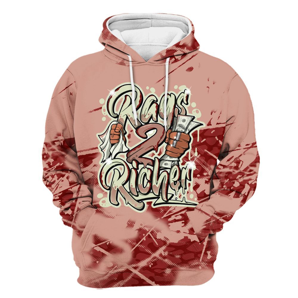 Hoodie To Match Valentines Day 3s - Rag 2 Rich Graphic All Over Print