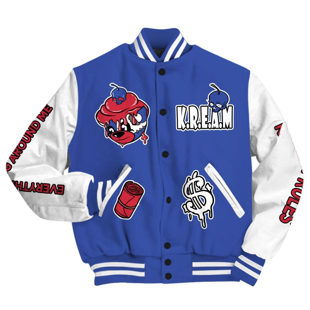 Varsity Jacket To Match Air Griffey Max USA Red White Blue 1s - Loot Bear All Over Print