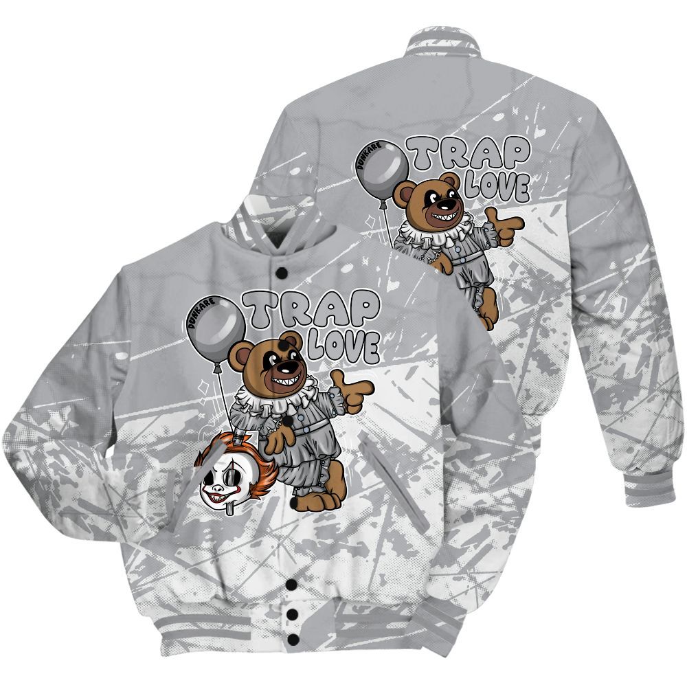Varsity Jacket To Match Low OG Wolf Grey 1s Shirt - Trap Loves Bear Profound All Over Print
