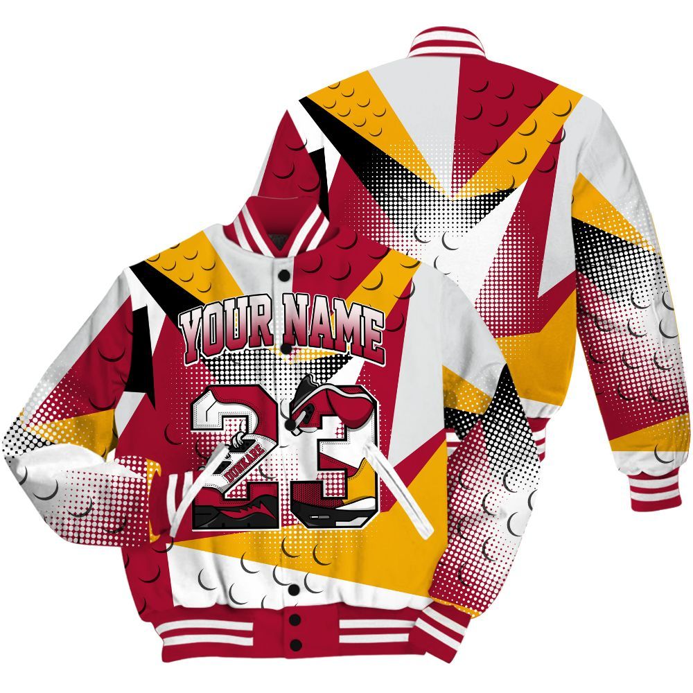 Varsity Jacket To Match Cardinal 7s Shirt, Poly Custom Name Number 23 5s All Over Print