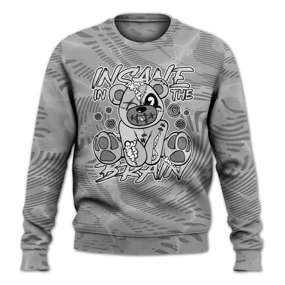 Sweatshirt To Match Black Wolf Grey 12s - Insanes Bear Fume All Over Print